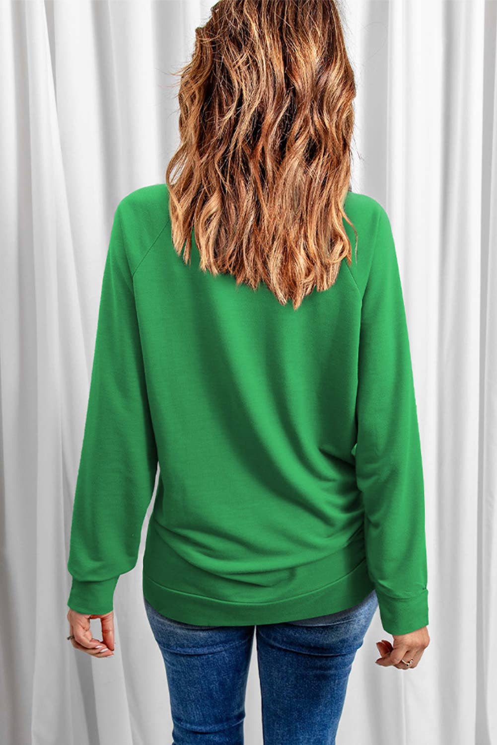 St Patrick Sequin Patch Graphic Drop Shoulder Sweatshirt
