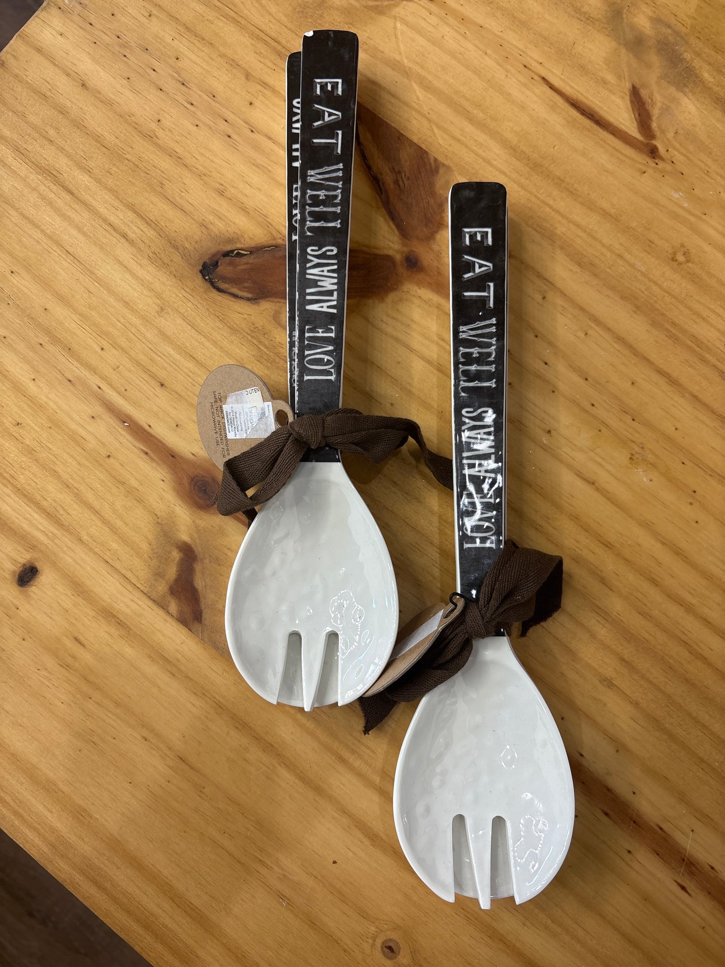 🍽️ Eat Well Ceramic Salad Spoons