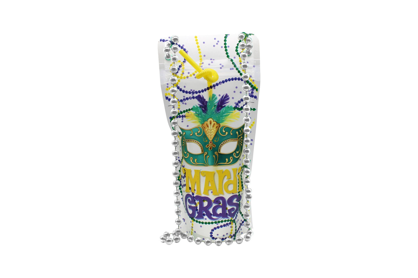 Mardi Gras - Wearable Drink Pouches (16 oz | 2-pack)