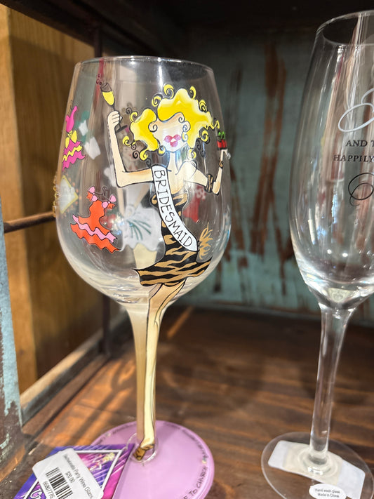 Bridesmaid Wine Glass