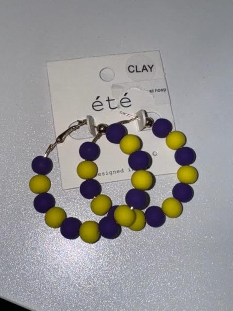 LSU Hoop Earrings