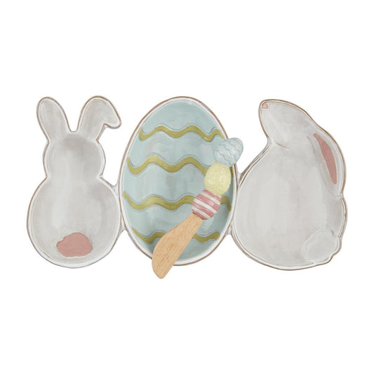 BUNNY & EGG TRIPLE DISH SET