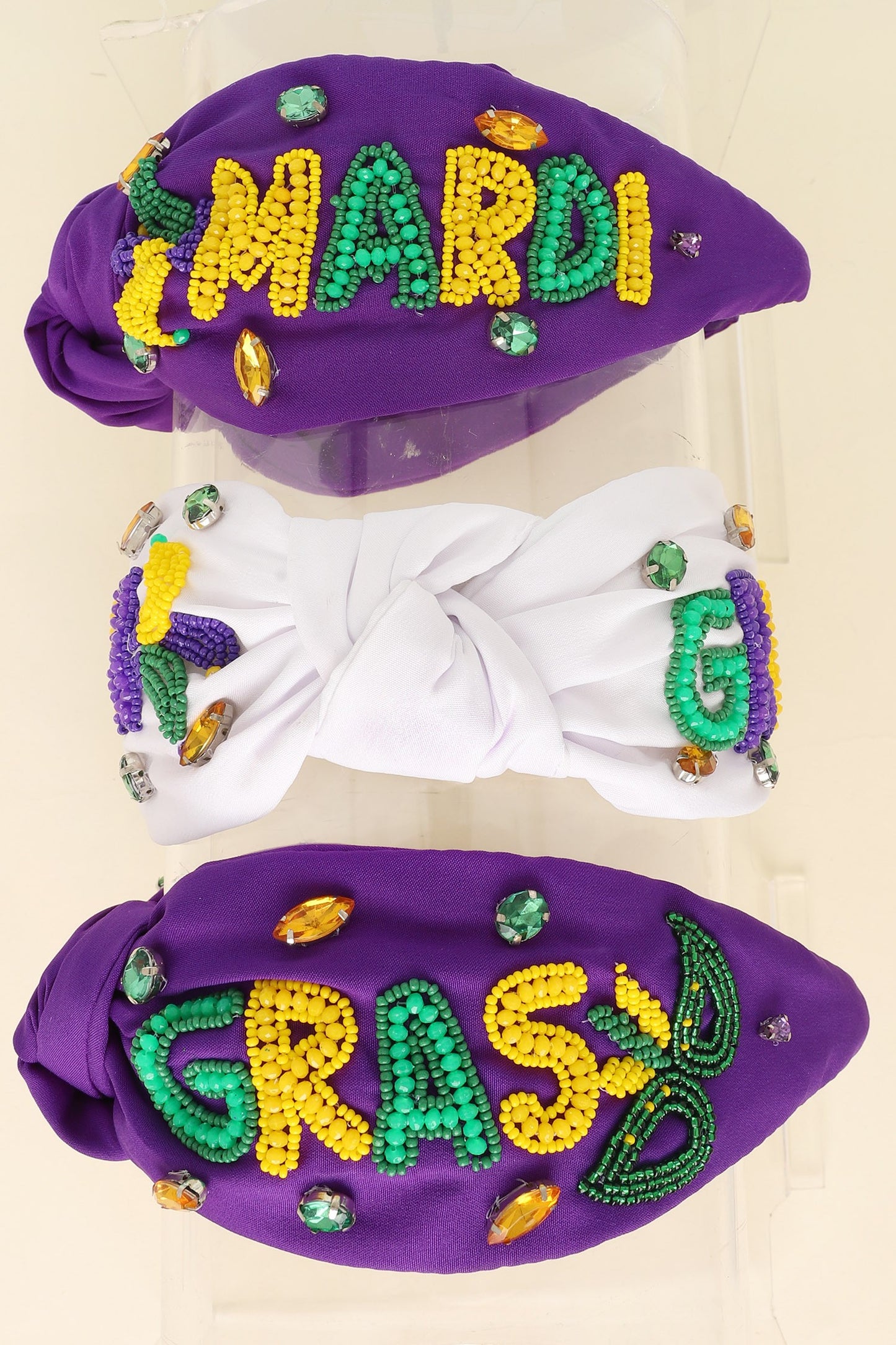 Mardi Gras Beaded Headband