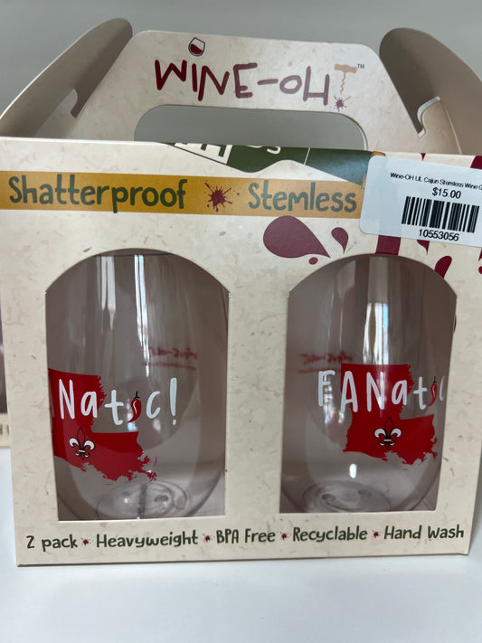 Wine-OH UL Cajun Stemless Wine Glass Set (Shatterproof)