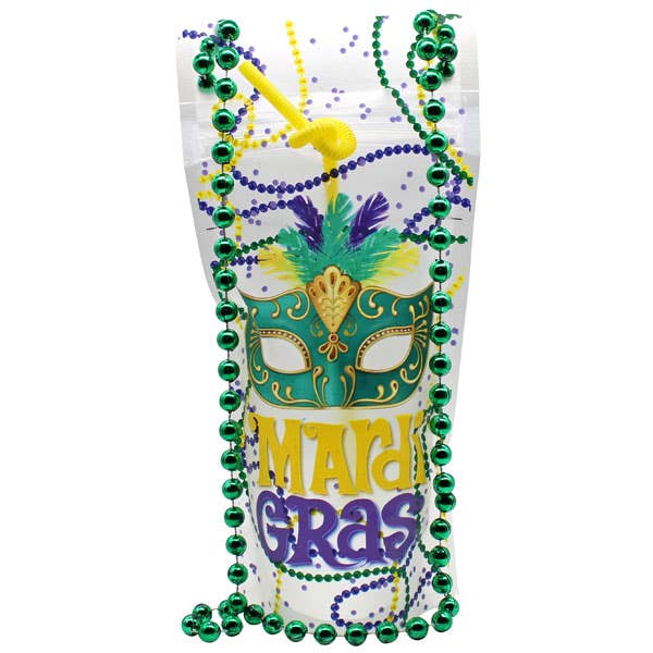 Mardi Gras - Wearable Drink Pouches (16 oz | 2-pack)