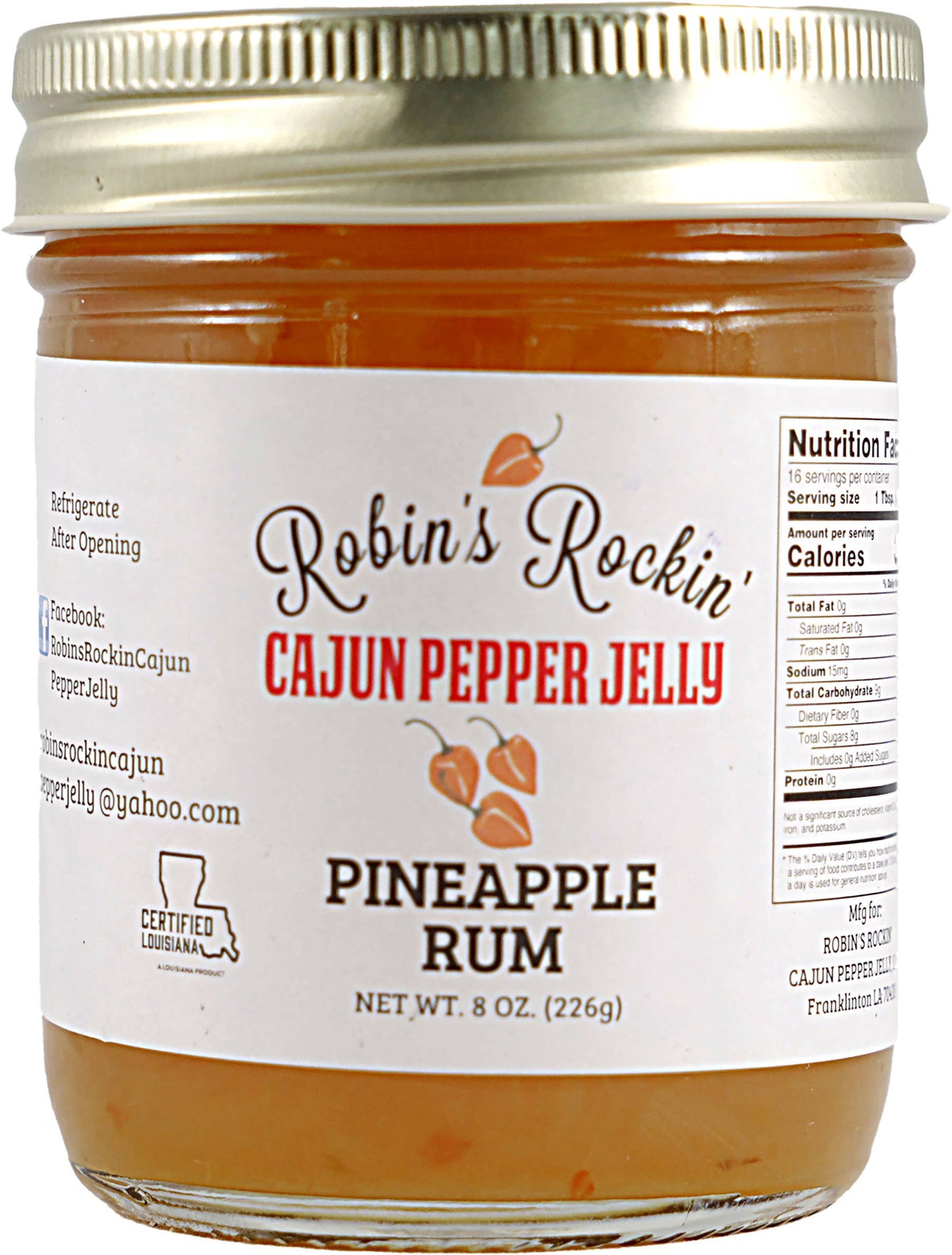 Robin's Rockin' Cajun Pineapple Rum Pepper Jelly