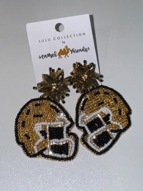 Saints Helmet Earrings