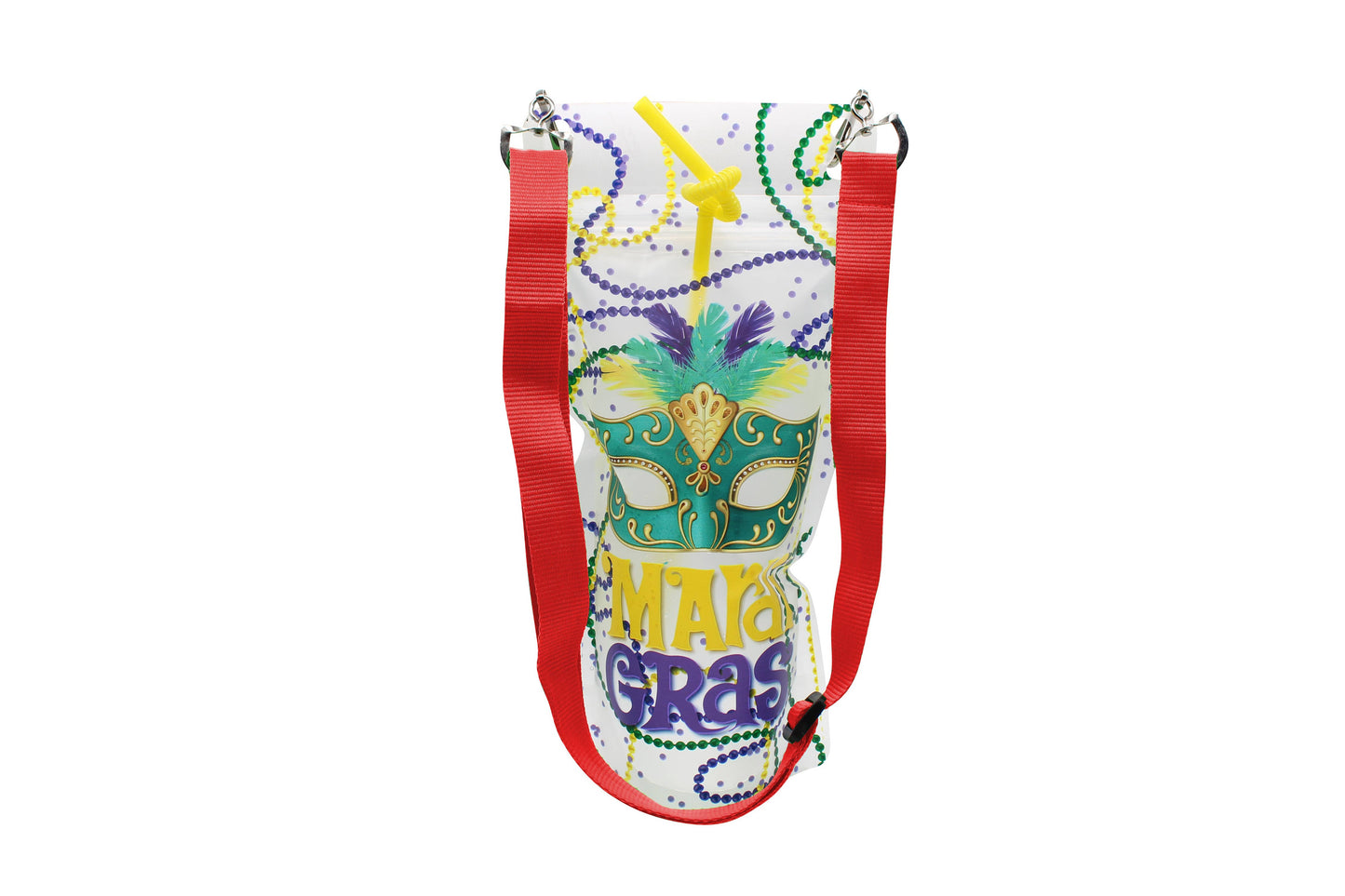 Mardi Gras - Wearable Drink Pouches (16 oz | 2-pack)