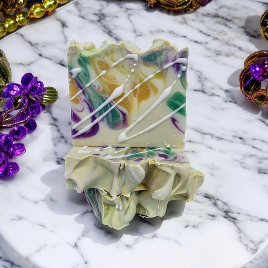 King Cake Artisan Soap - Honey Almond Spice