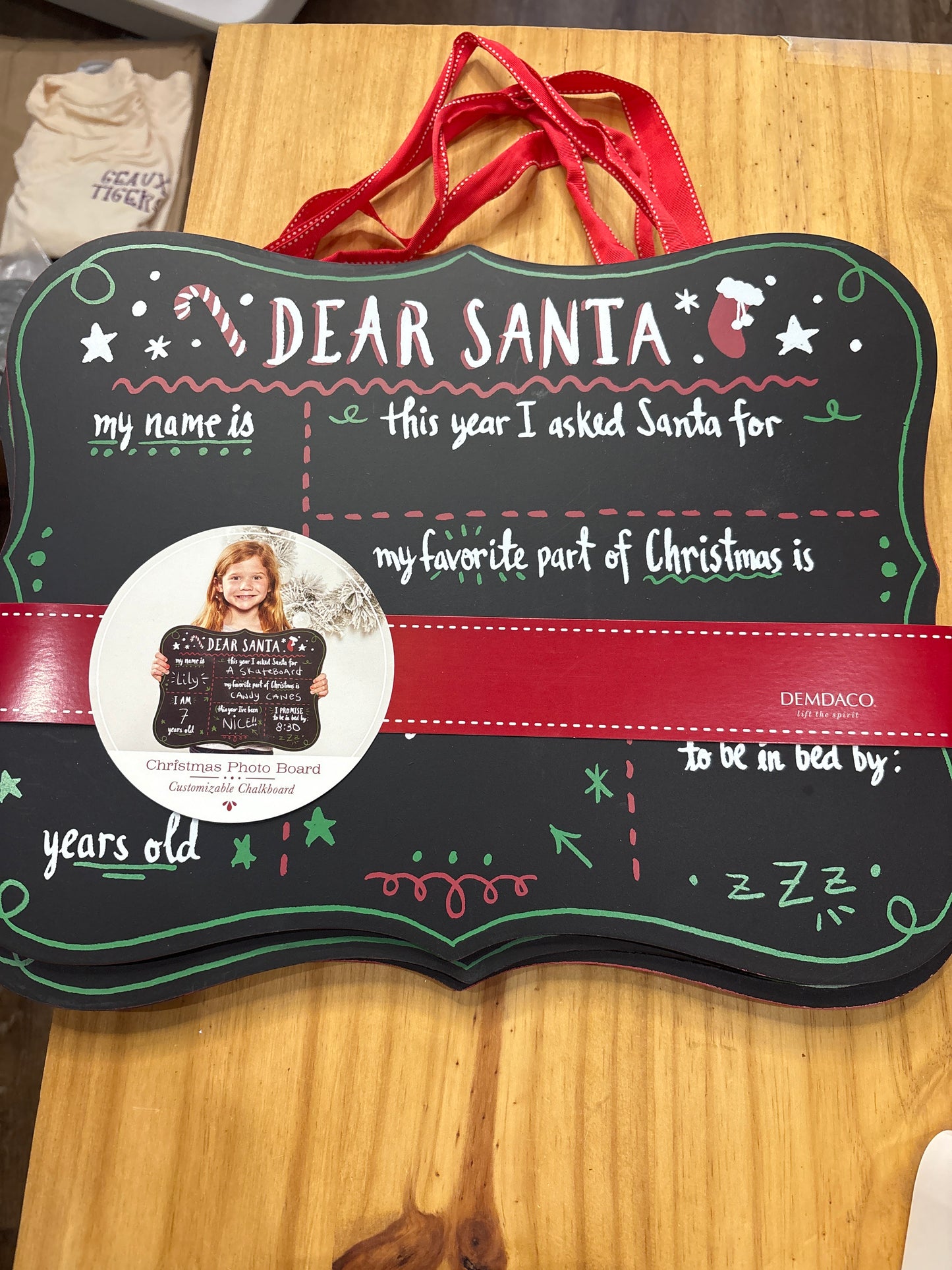 Dear Santa Chalk Board