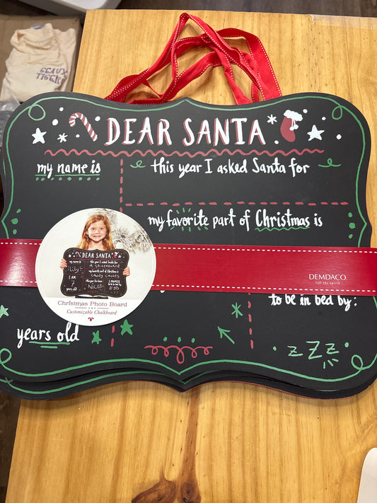 Dear Santa Chalk Board
