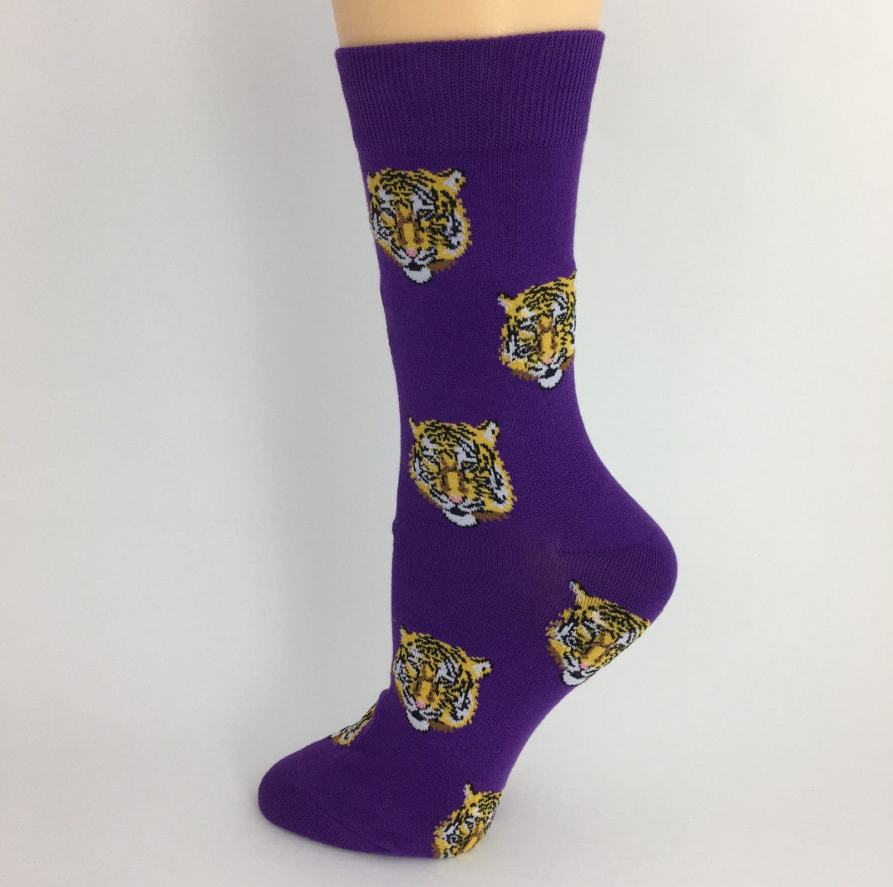 Purple Tiger Head Socks