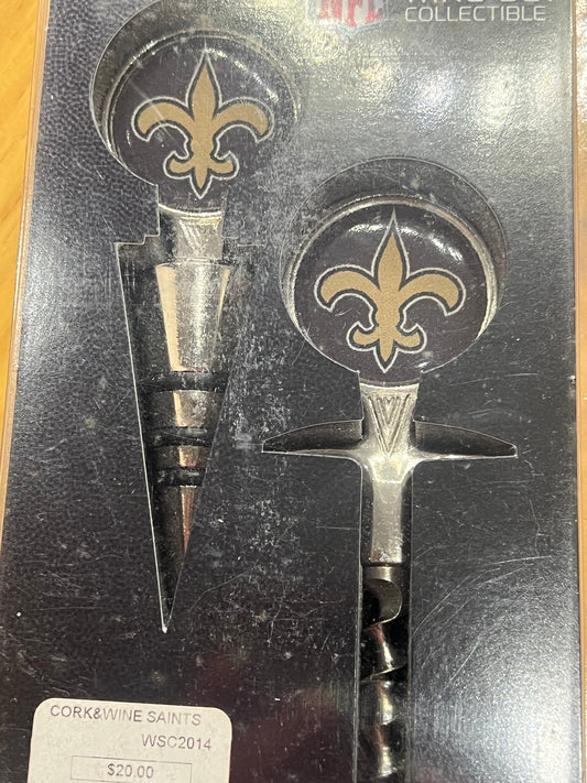 NFL Saints Cork & Wine Opener