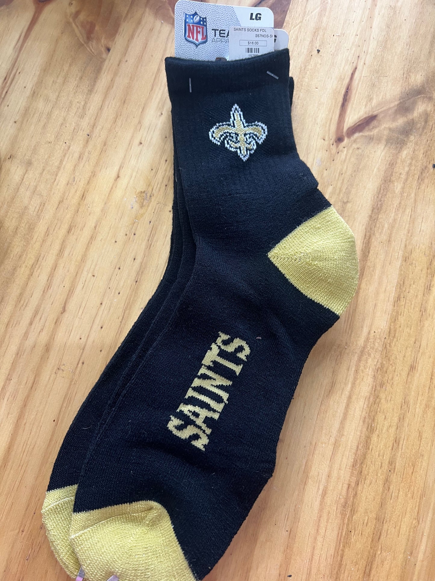 NFL Saint Socks LG