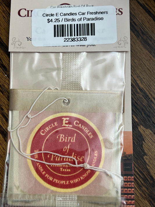 Circle E Candles Car Freshners