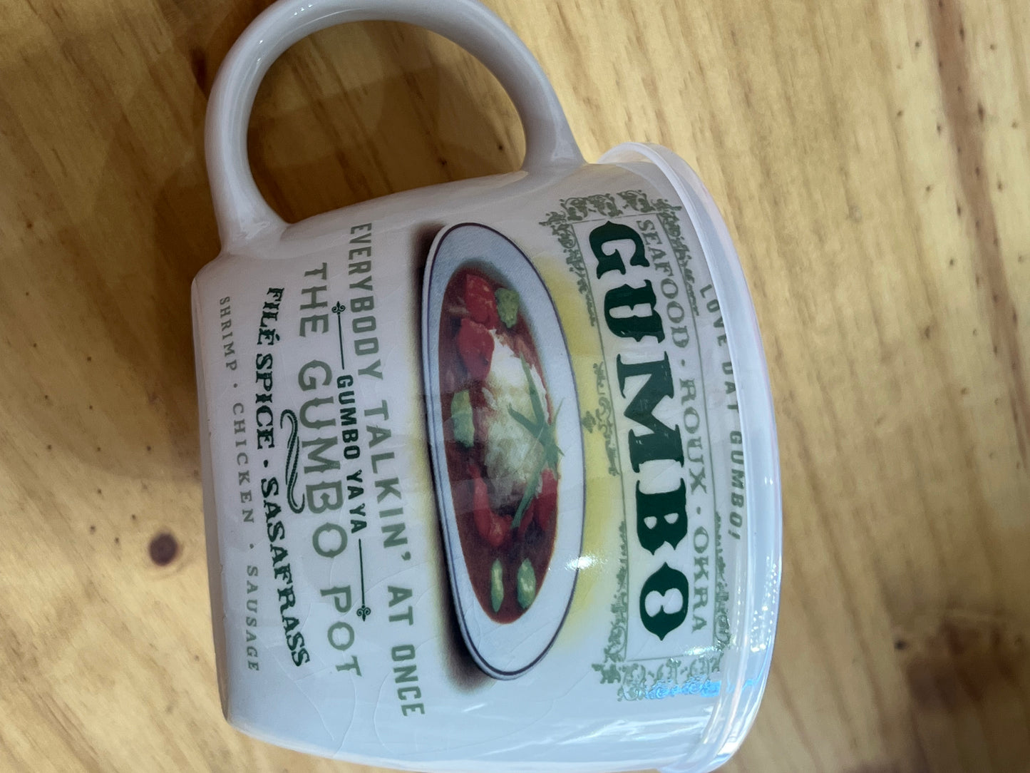 Gumbo soup bowl Microwavable with lid