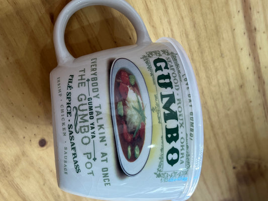 Gumbo soup bowl Microwavable with lid