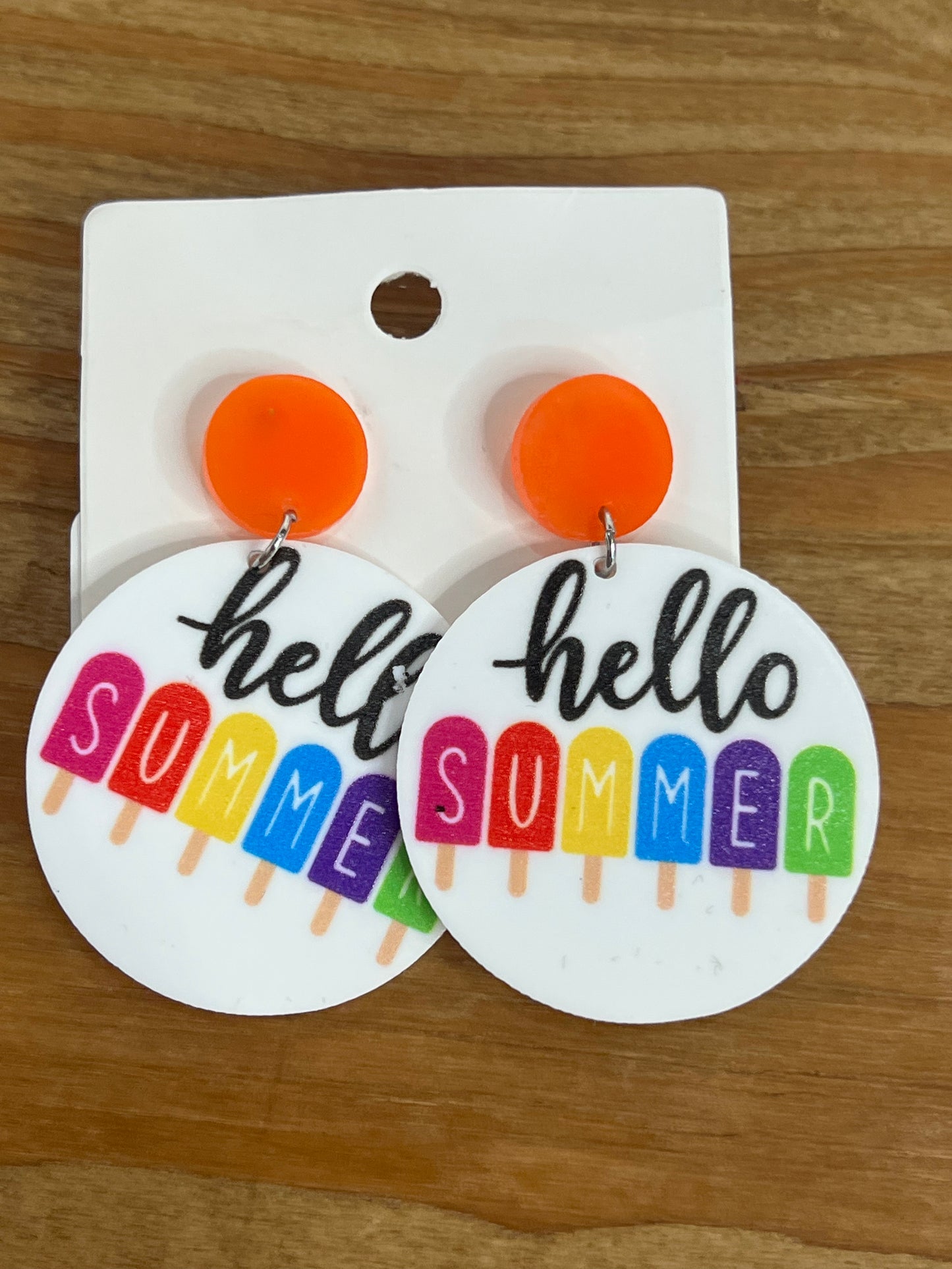 Round Hello Summer Earrings