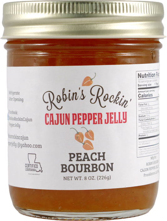 Robin's Rockin' Cajun Peach Bourbon Pepper Jelly