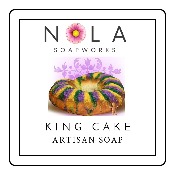 King Cake Artisan Soap - Honey Almond Spice