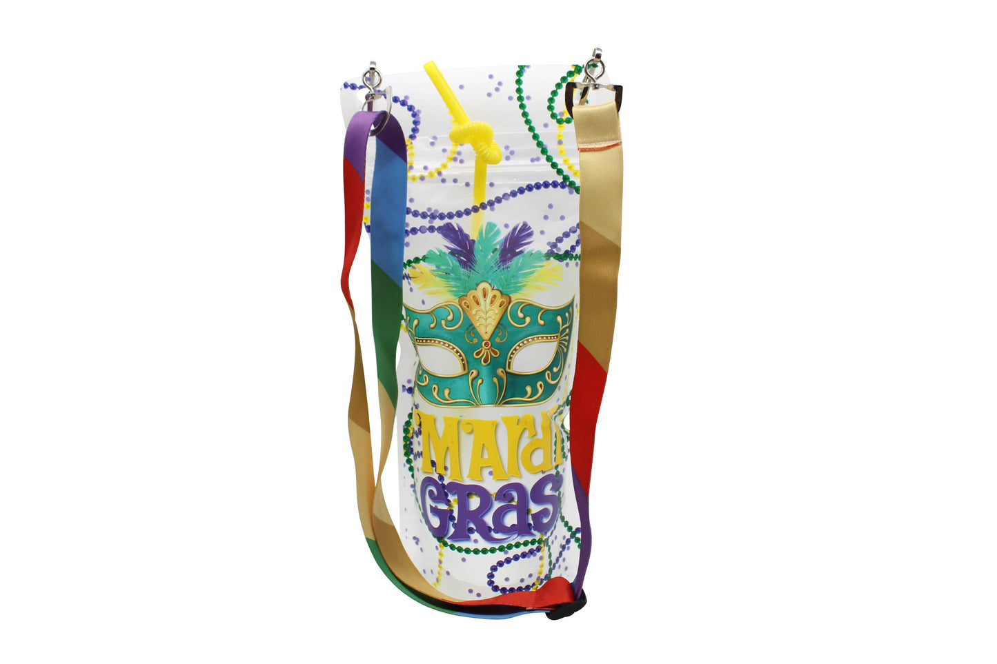 Mardi Gras - Wearable Drink Pouches (16 oz | 2-pack)