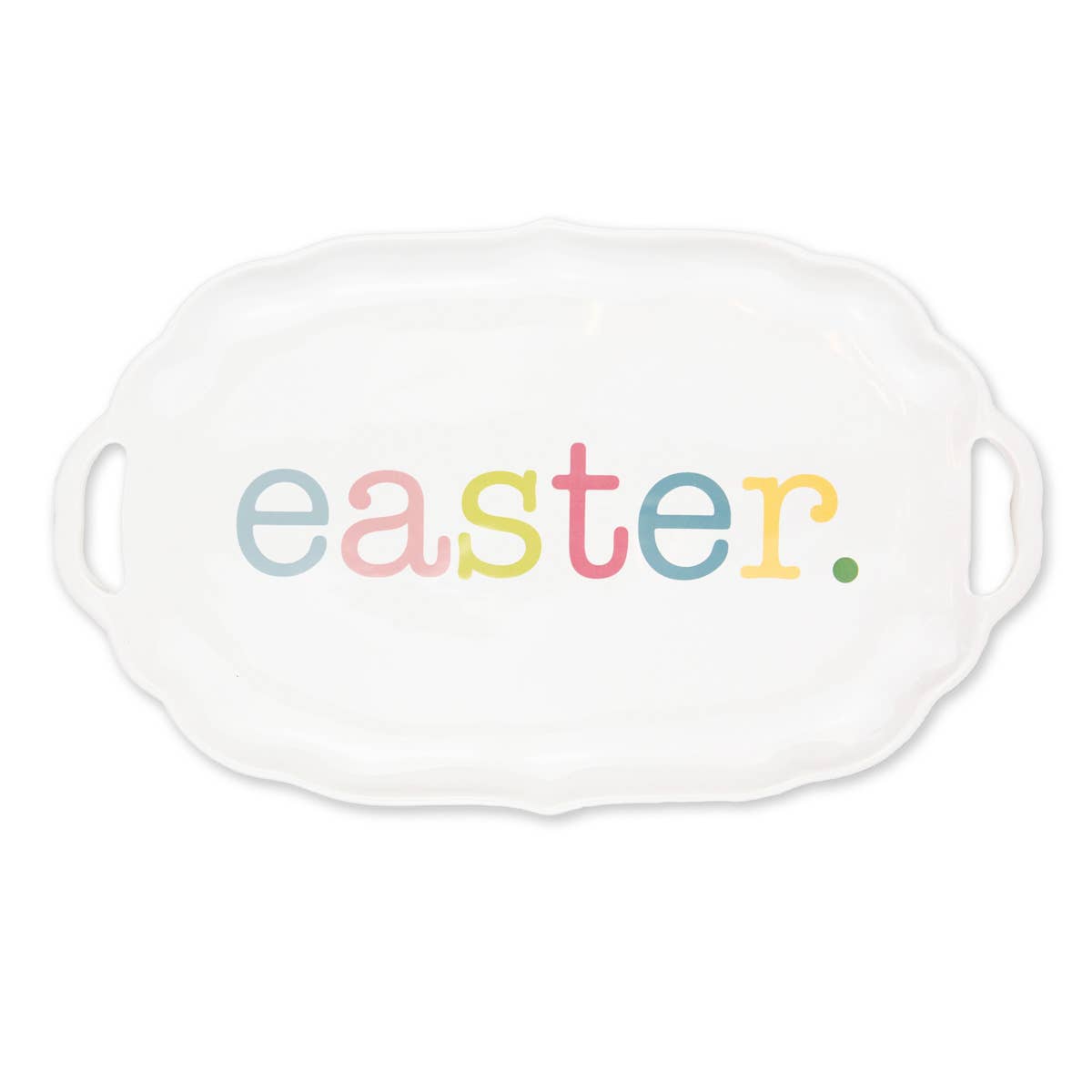 Easter Platter   White/Multi   16.5x10